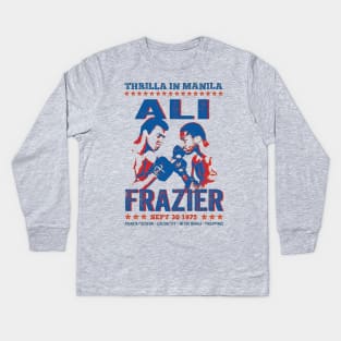 Thrilla in Manila Ali V's Frazier Vintage Kids Long Sleeve T-Shirt